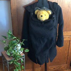 Maternity/baby wearing boiled wool coat Medium